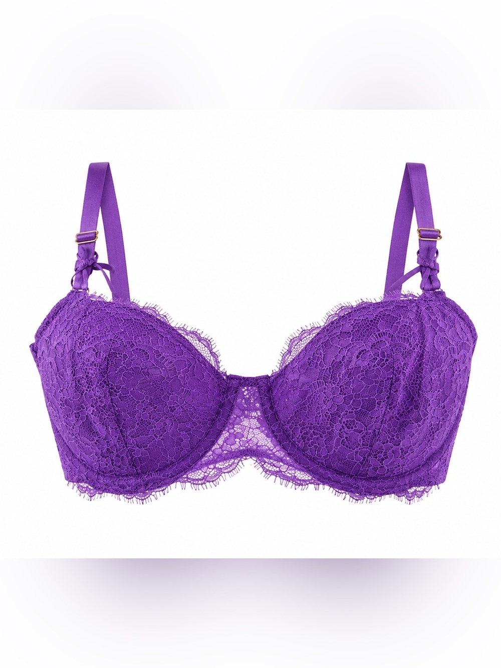 Victoria’s Secret Dream Angels Purple Lace Bra 34DD Push Up Unlined